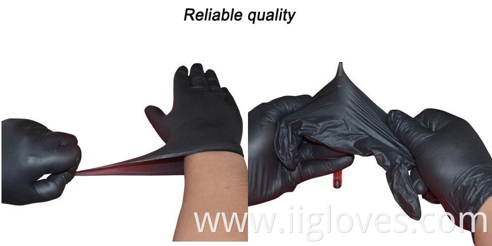 Box Synthetic Bulk Sale Tattoo Powder Free Flexible Black Vinyl Nitrile Blend Gloves Manufacturer